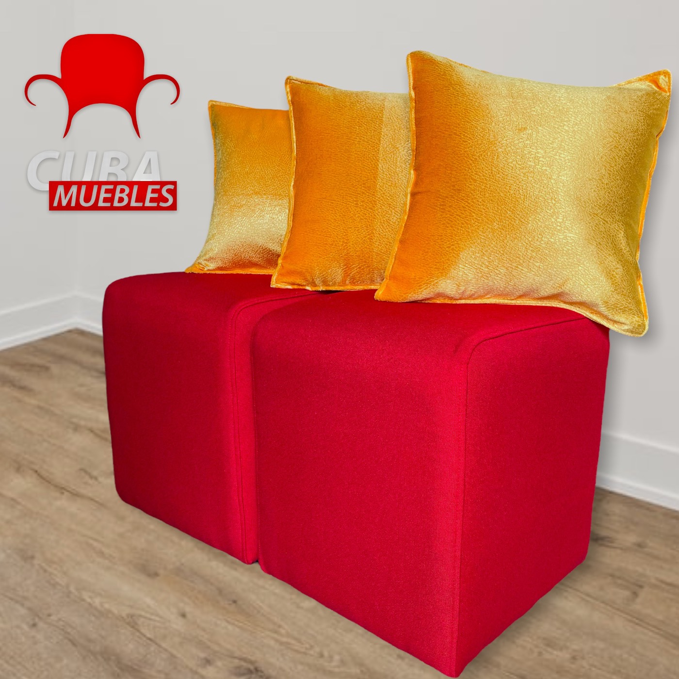 Set de Puff + Cojines Decorativos.