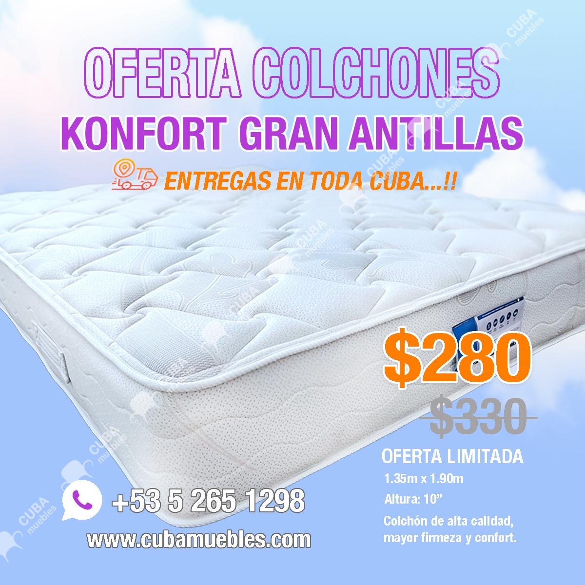 Colchón Konfort Gran Antillas FULL (Camero)