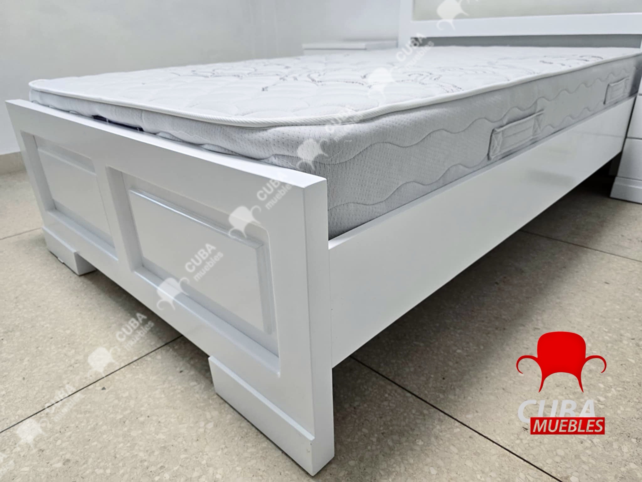 Cama Virgin Blanca Completa 3/4