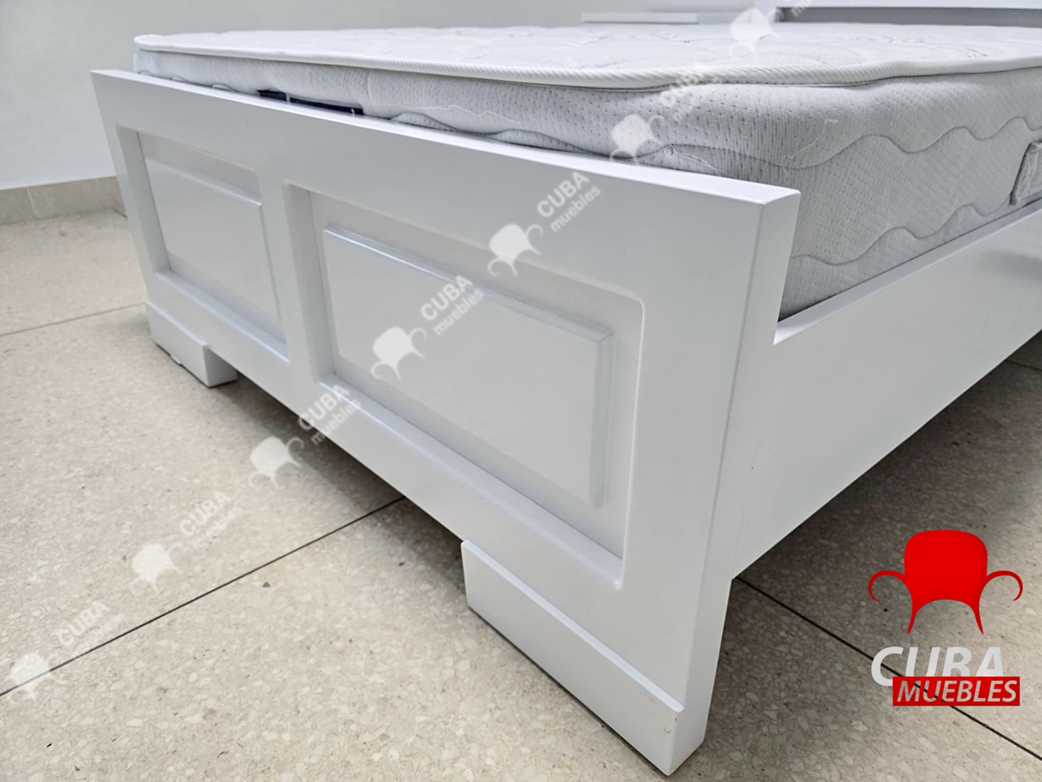 Cama Virgin Blanca Completa 3/4