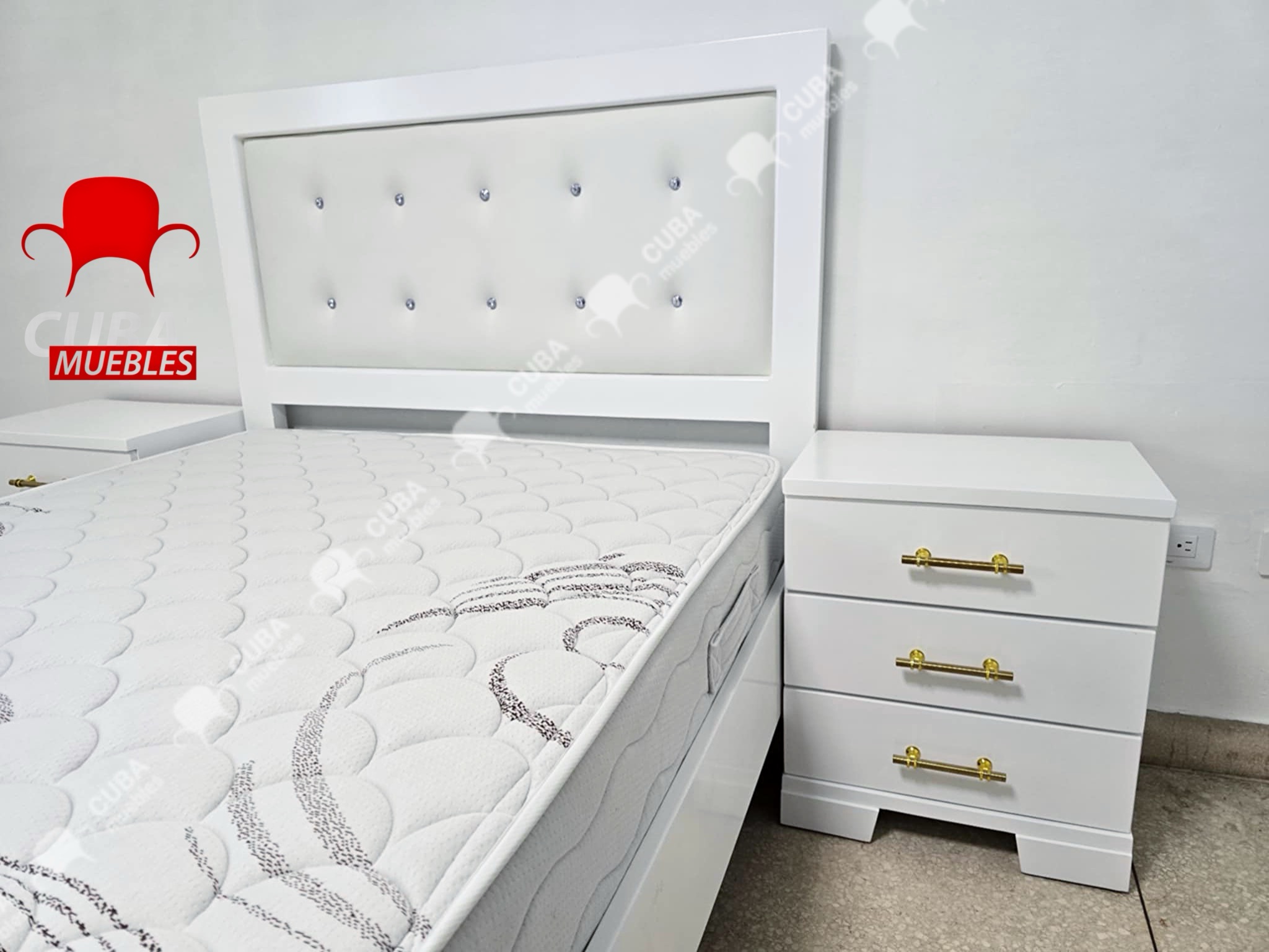 Cama Virgin Blanca Completa 3/4