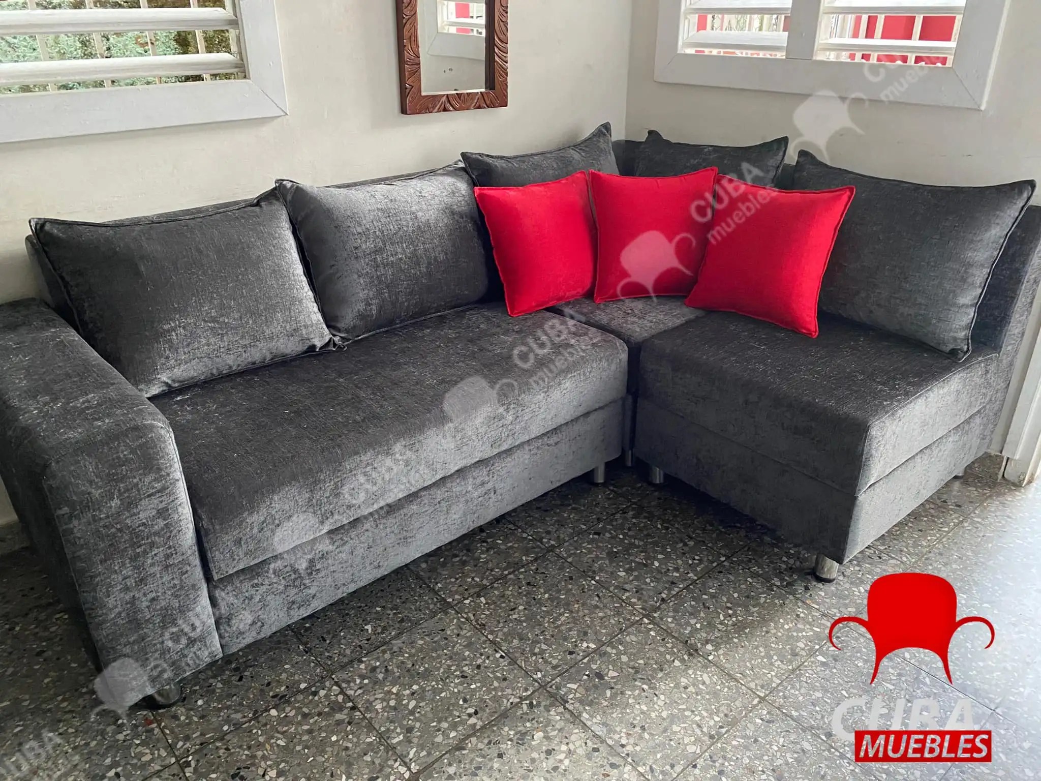 “PRETTY NICE Esquinero“ Chenille Oscuro