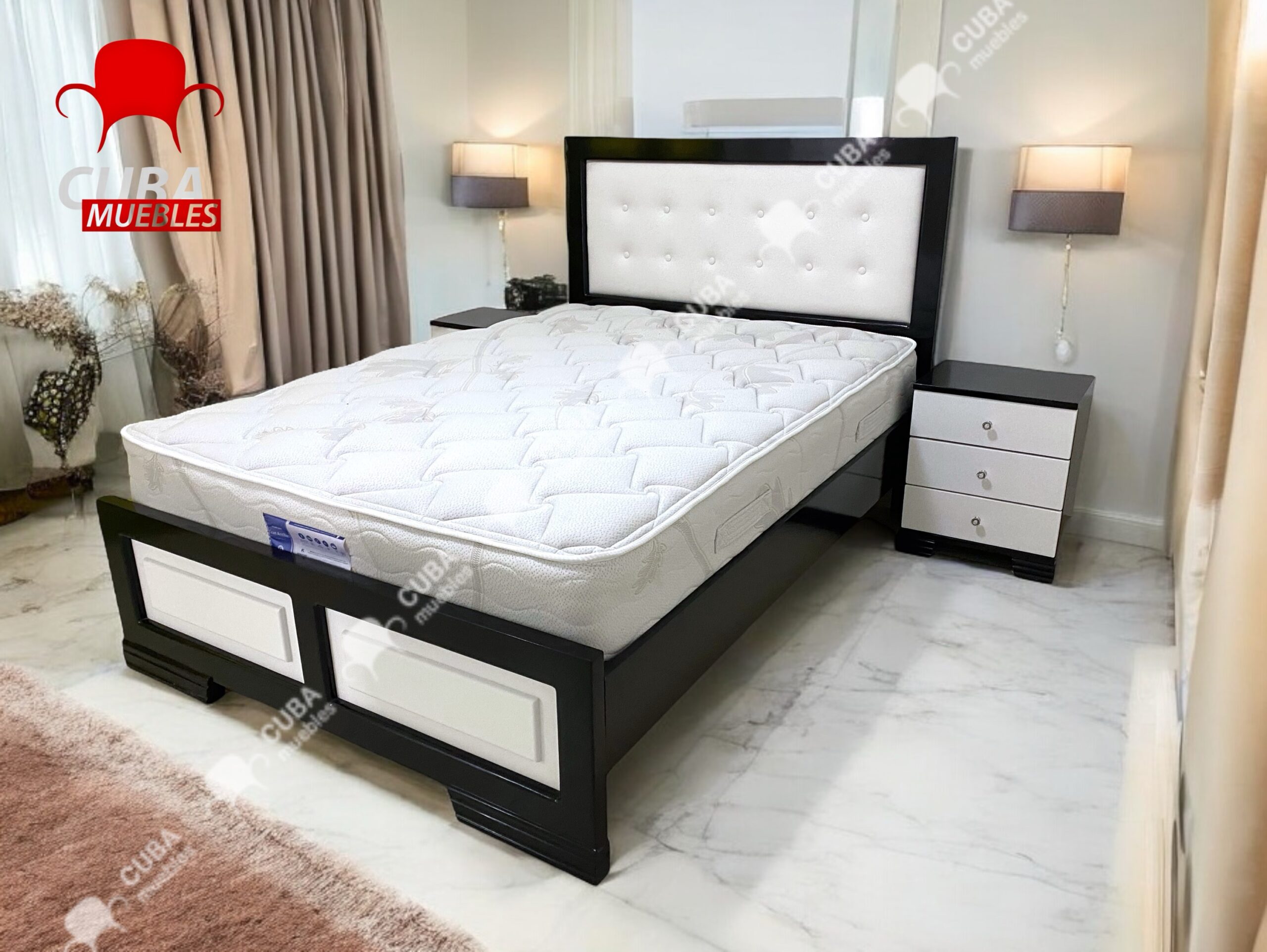 Cama VIRGIN Combinada Negro y Blanco