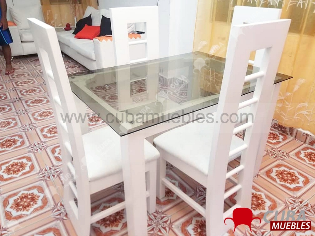 Comedor IMAGEN 4 Sillas Blanco