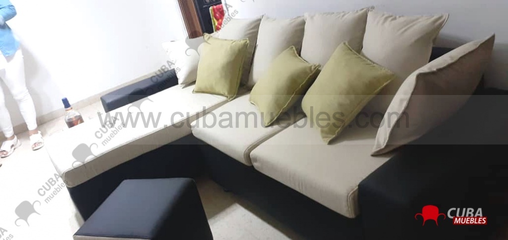 CHAISE LONGUE ESTILO y 2 PUFFs