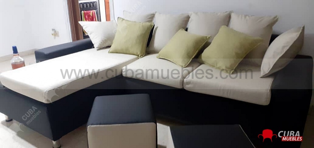 CHAISE LONGUE ESTILO y 2 PUFFs