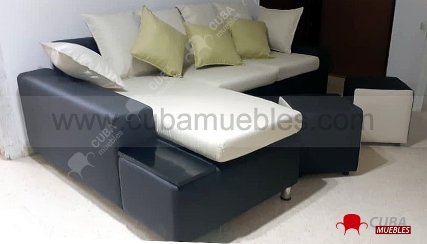 CHAISE LONGUE ESTILO y 2 PUFFs