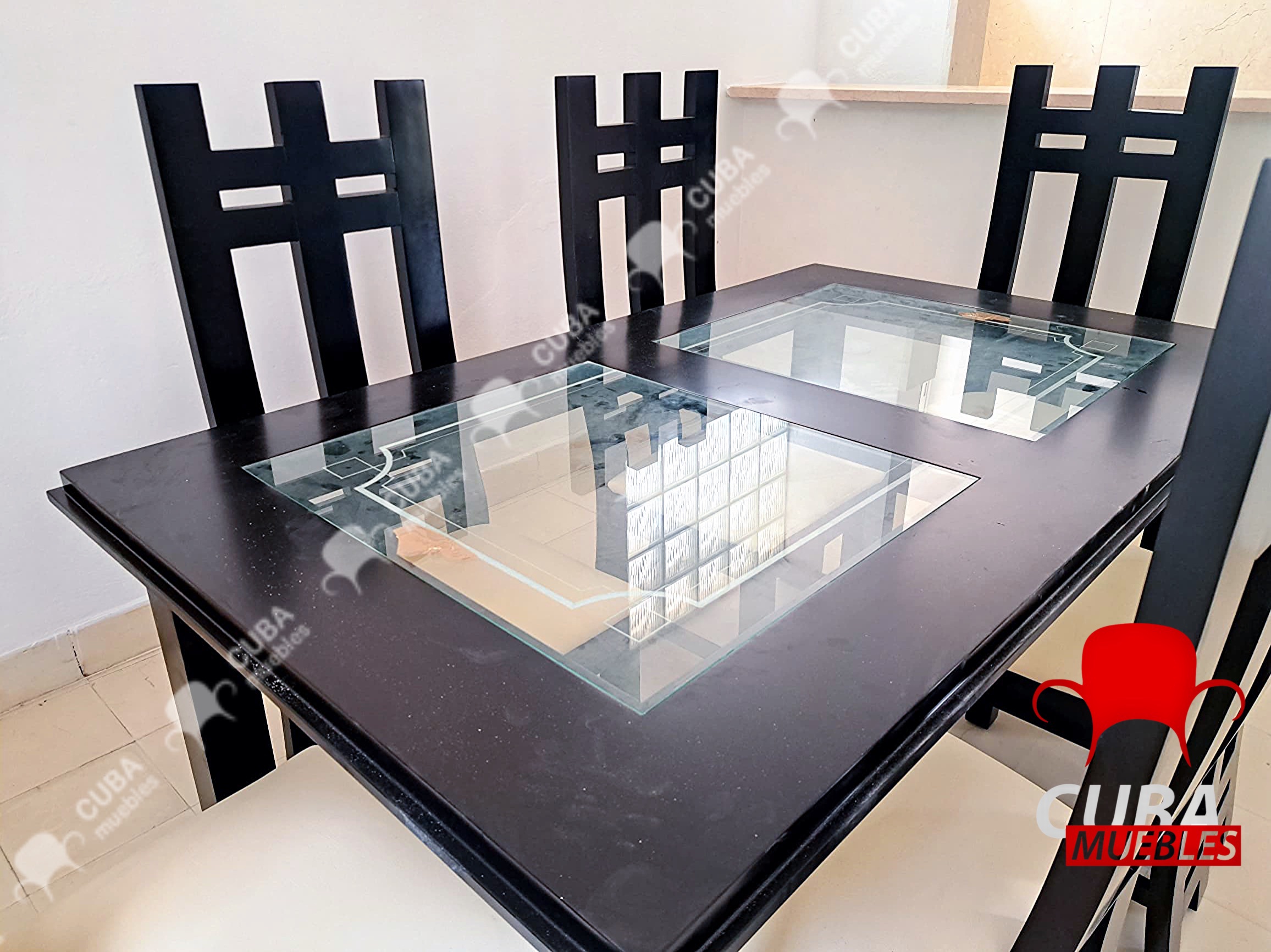 Comedor Madera Torres 6 plazas.