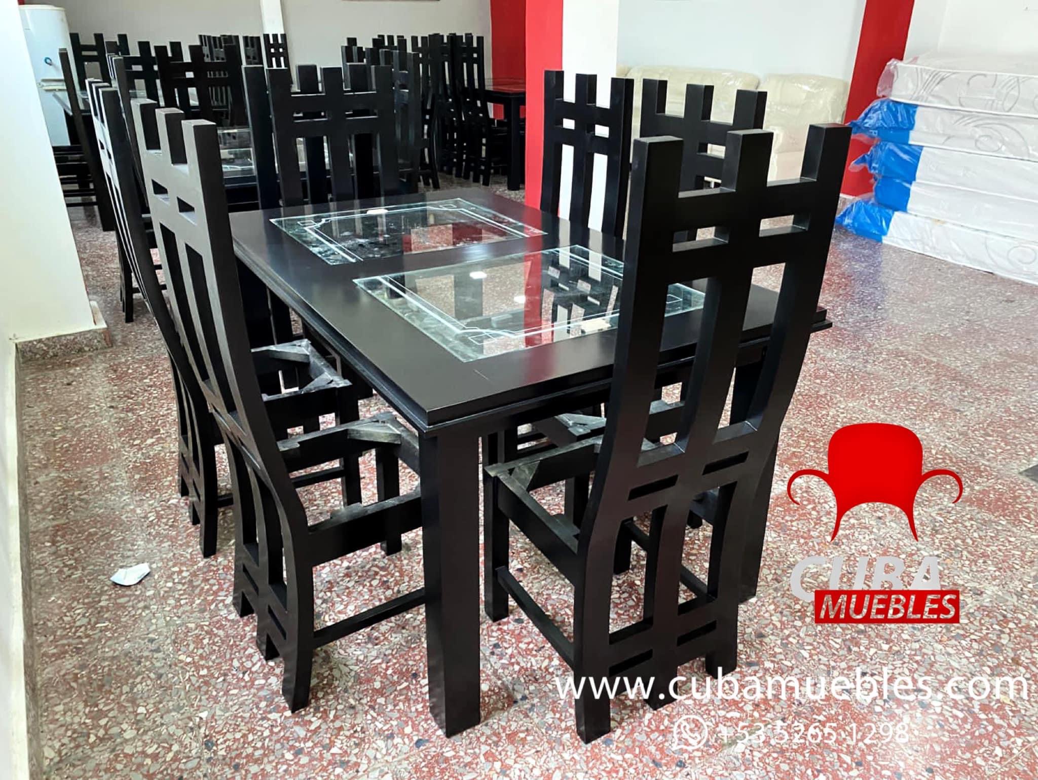 Comedor Madera Torres 6 plazas.