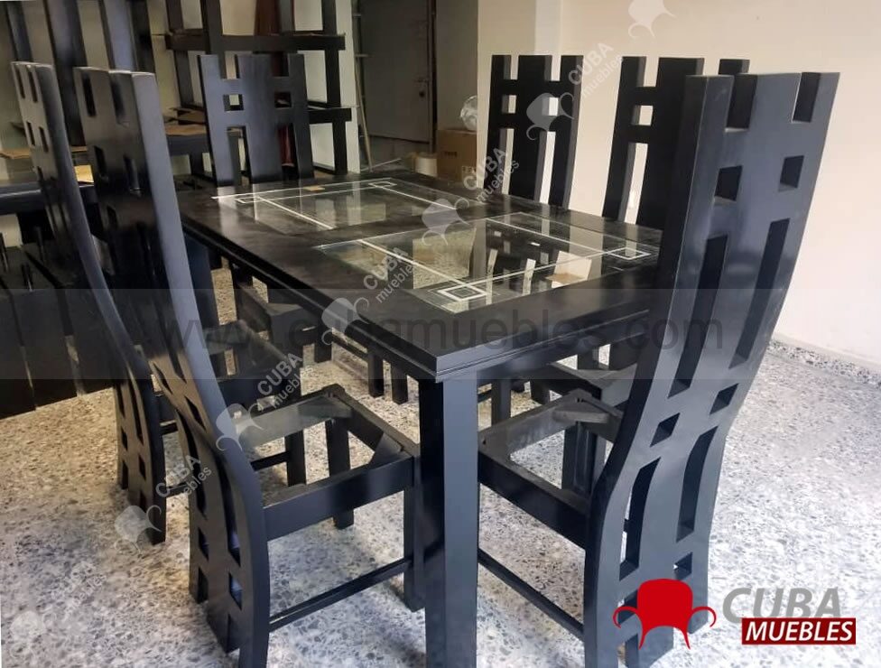 Comedor Madera Torres 6 plazas.