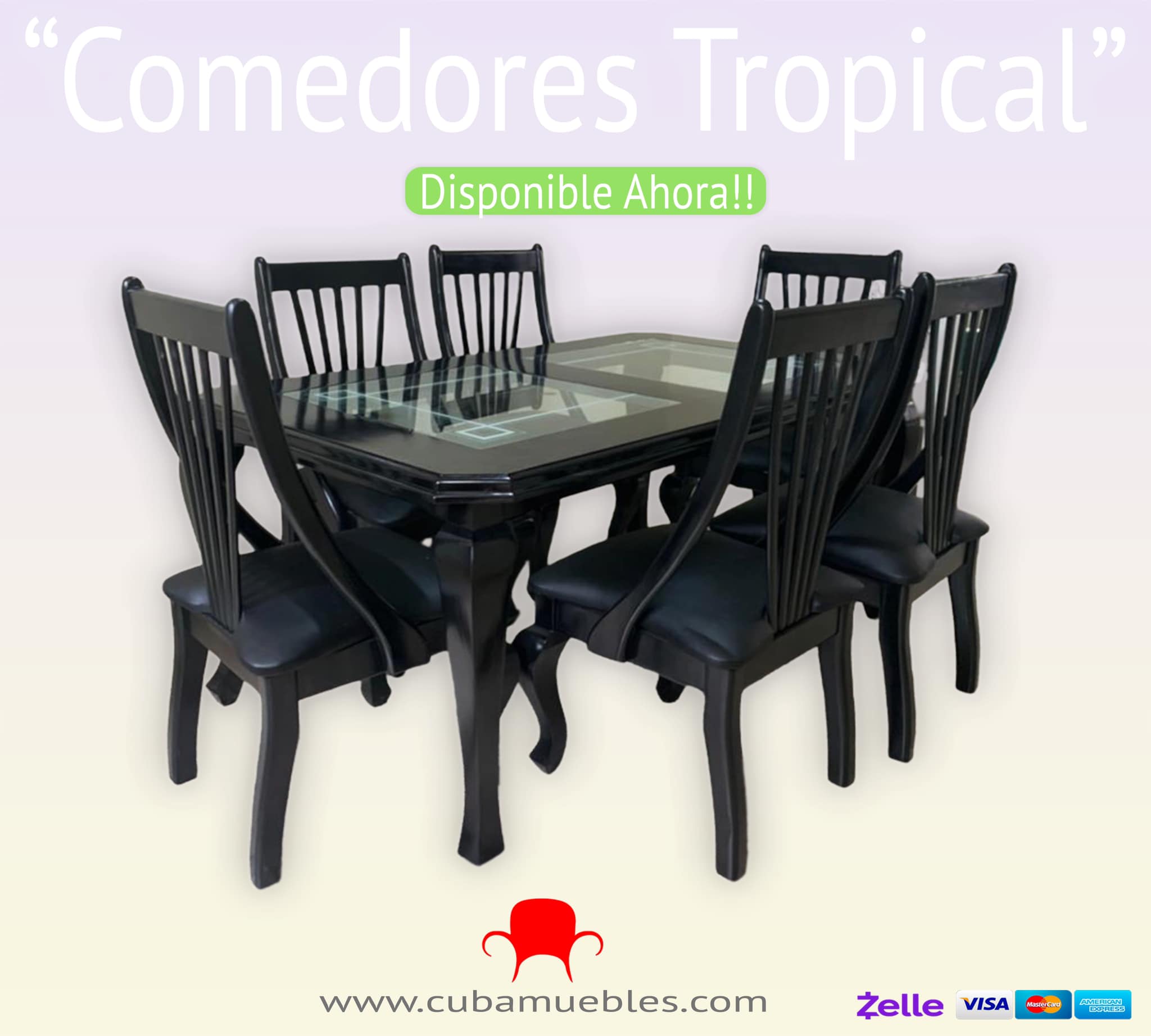 Comedor TROPICAL de 6 Sillas