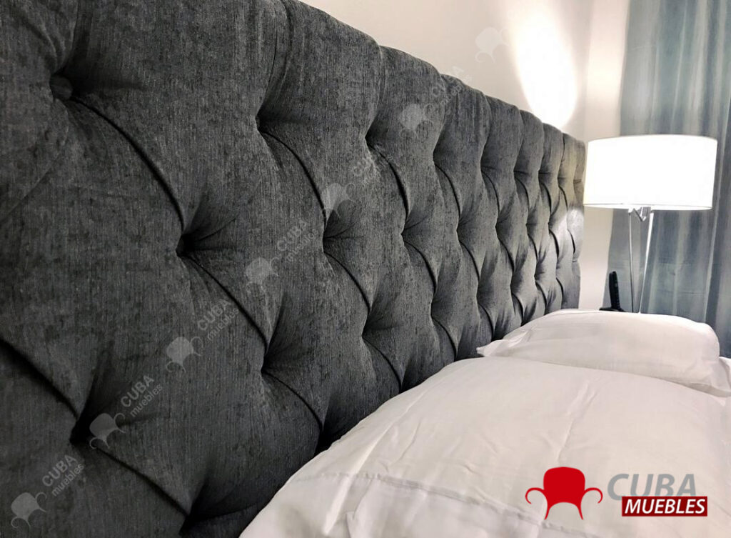 Cama Tapizada Full Queen - Chenille