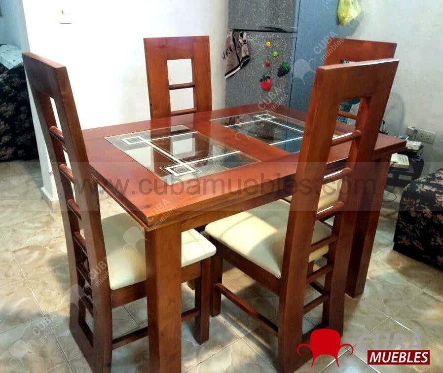 Comedor IMAGEN 4 Sillas - OCRE o NATURAL