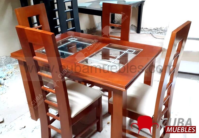 Comedor IMAGEN 4 Sillas - OCRE o NATURAL