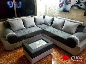 Esquinero Cleopatra con Mesita y Poofs