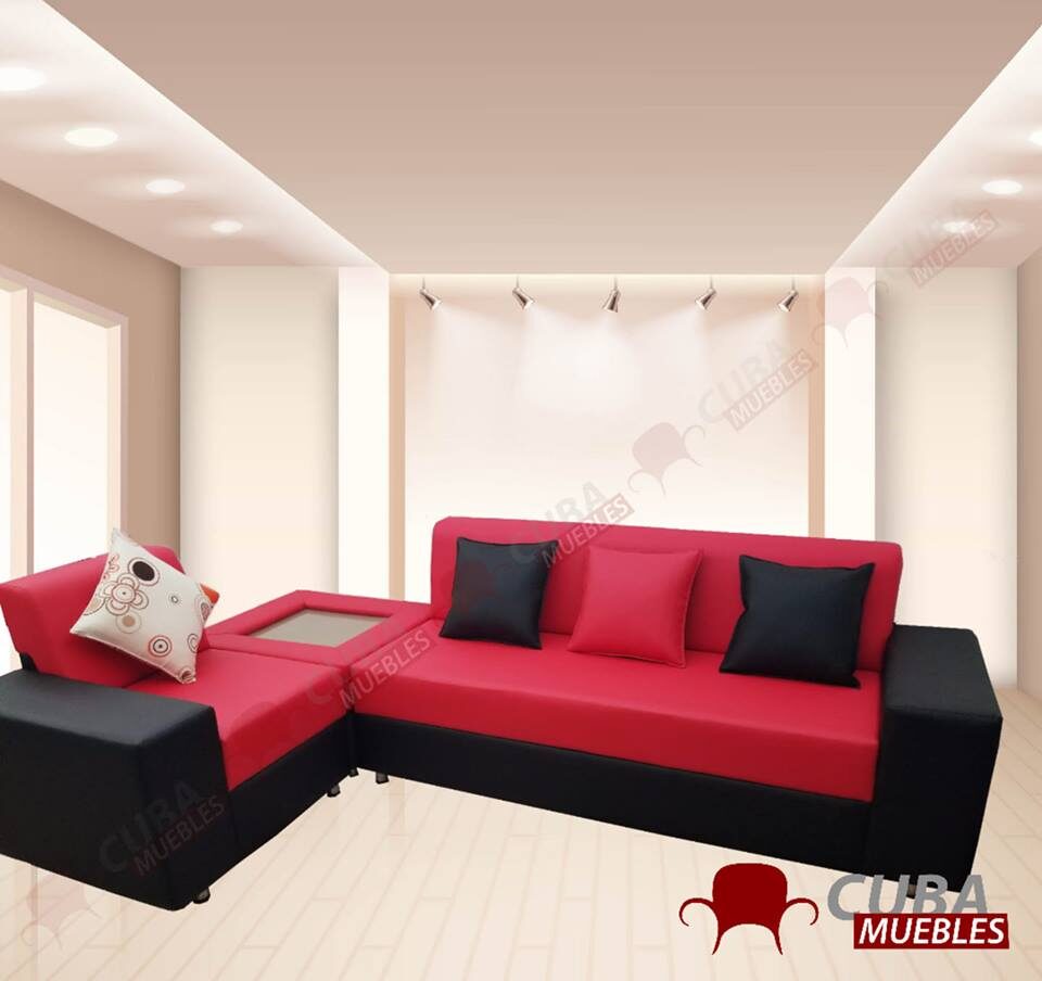 Esquinero Pretty Negro y Rojo