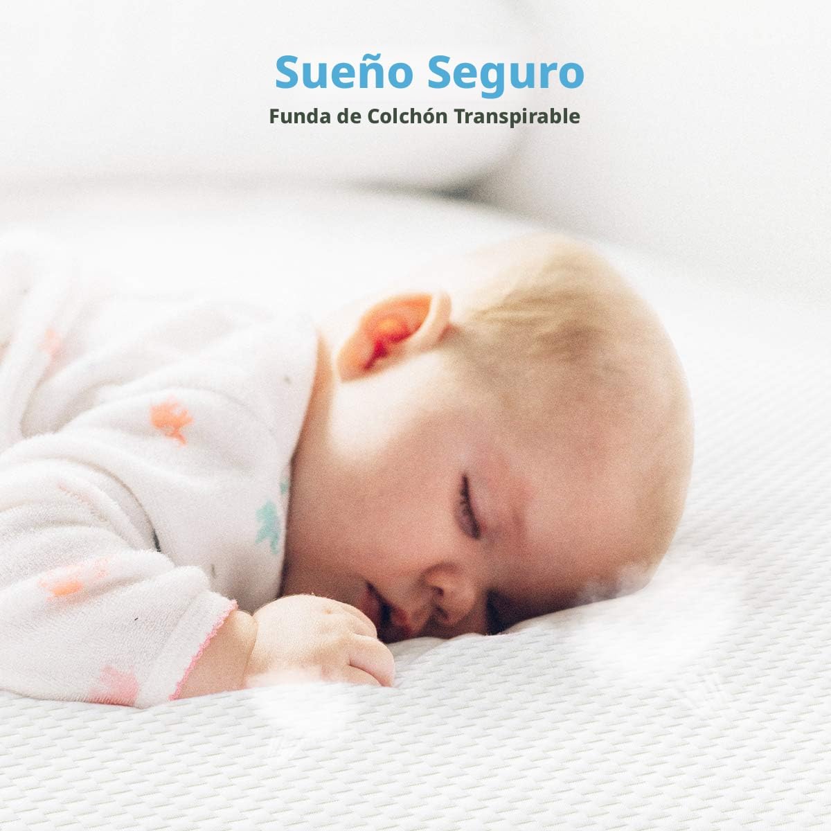 Colchón para cuna, colchón cómodo de espuma viscoelástica de doble cara, colchón de triple capa transpirable de primera calidad para bebés y niños pequeños con funda exterior extraíble, color