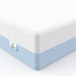 Colchón para cuna, colchón cómodo de espuma viscoelástica de doble cara, colchón de triple capa transpirable de primera calidad para bebés y niños pequeños con funda exterior extraíble, color
