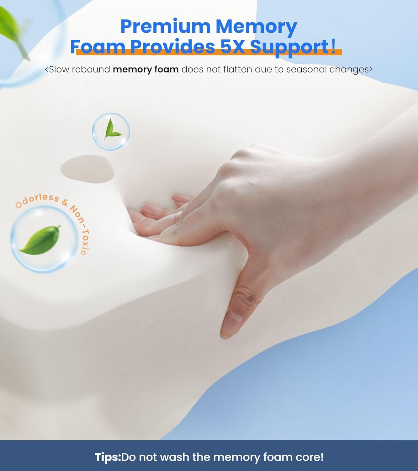 Almohada refrescante de alivio ultra del dolor para soporte del cuello, almohada cervical ajustable para dormir cómodamente, almohadas ergonómicas de espuma viscoelástica de contorno inodoras