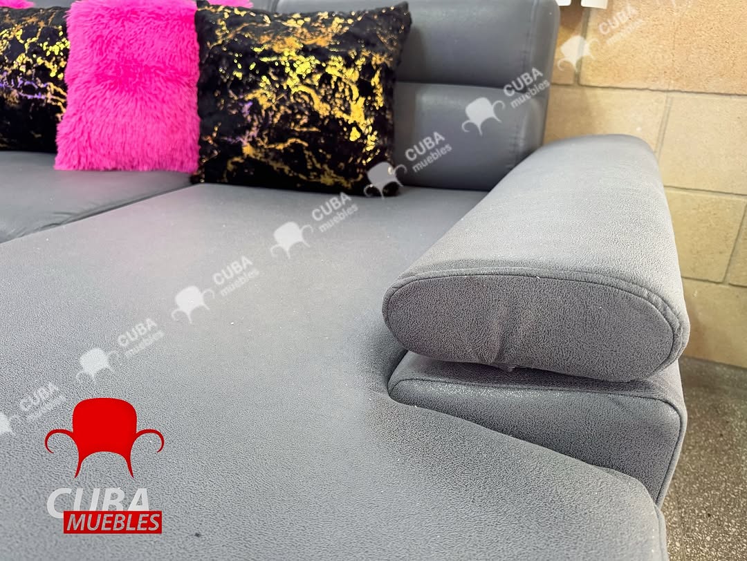 Andrea Tiny en Microfibra Gris Oscuro o Polipiel Gris