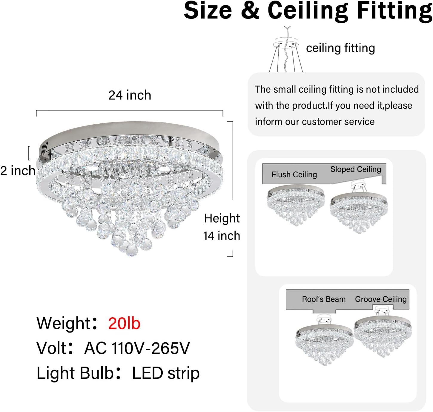 Candelabros modernos de cristal de 24 pulgadas de diámetro para comedor, lámpara de gota de lluvia plateada, candelabros de montaje al ras para sala de estar, dormitorios, comedor