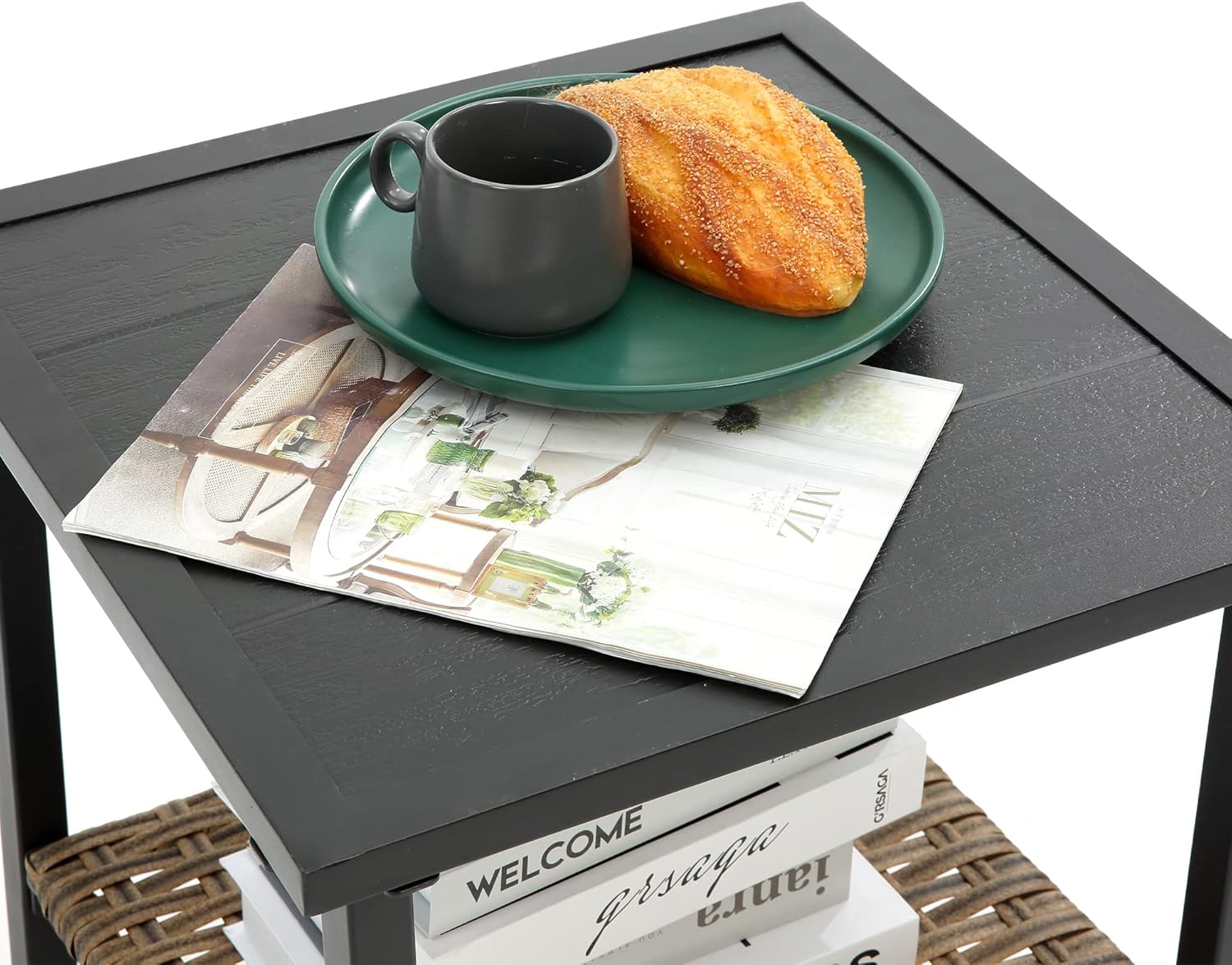 3pcs Rocking Rattan Set Wholesale Leisure Chair Outdoor Rattan Rocking Chair Set Grey