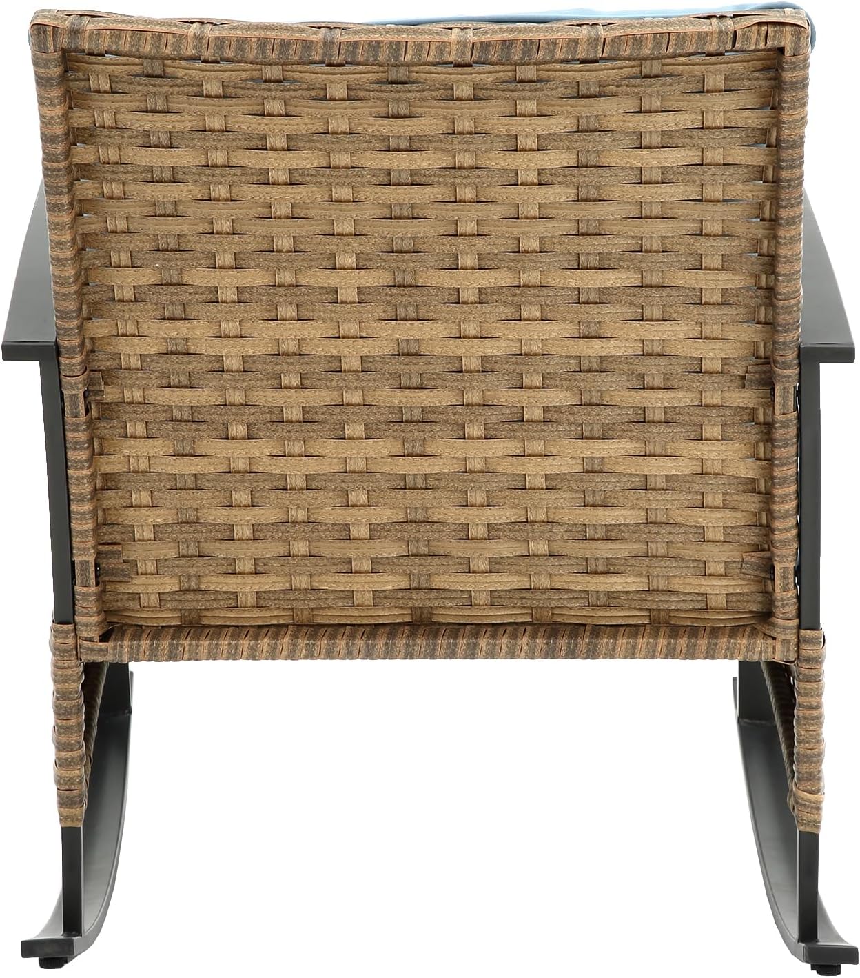 3pcs Rocking Rattan Set Wholesale Leisure Chair Outdoor Rattan Rocking Chair Set Grey