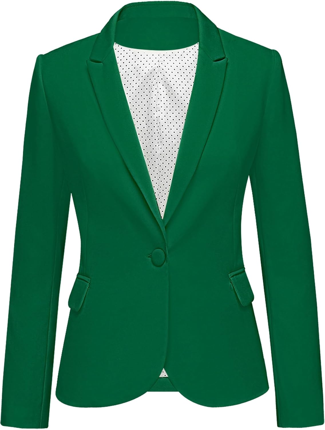 LookbookStore Chaqueta Blazer de Traje para Mujer con Solapa con Muescas, Bolsillos y Botones para Trabajo y Oficina