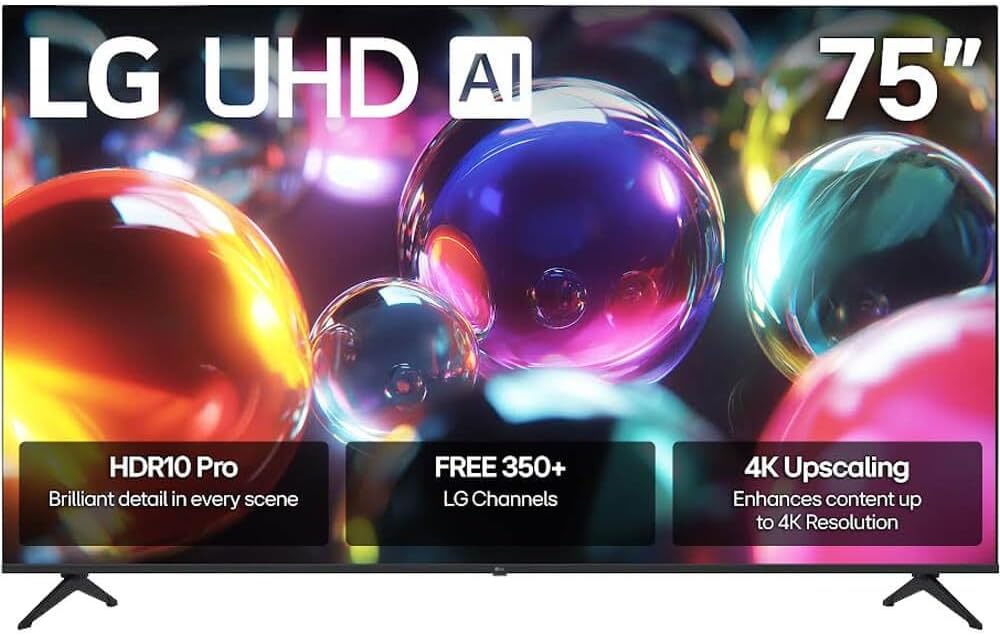 LG 75UA7000P 75 pulgadas Clase UA7000 Series LED AI 4K UHD Smart WebOS TV