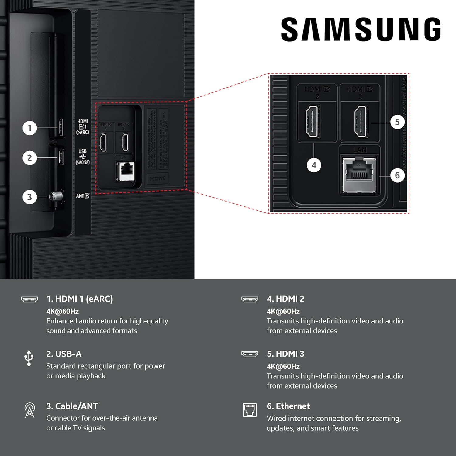 Samsung TV Inteligente Crystal UHD U8000F 4K de 65 Pulgadas Clase  Contenido Gratuito Infinito, Procesador Crystal 4K, Diseño MetalStream, Seguridad Knox, Alexa Integrado