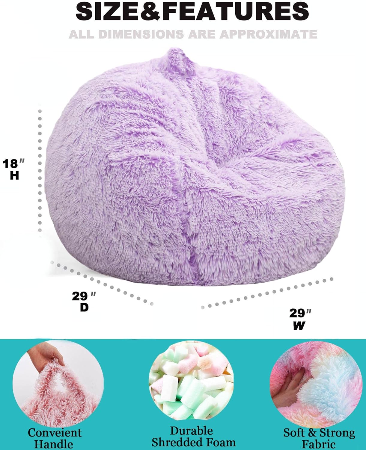 Sofá de Puf Esponjoso para Niños.