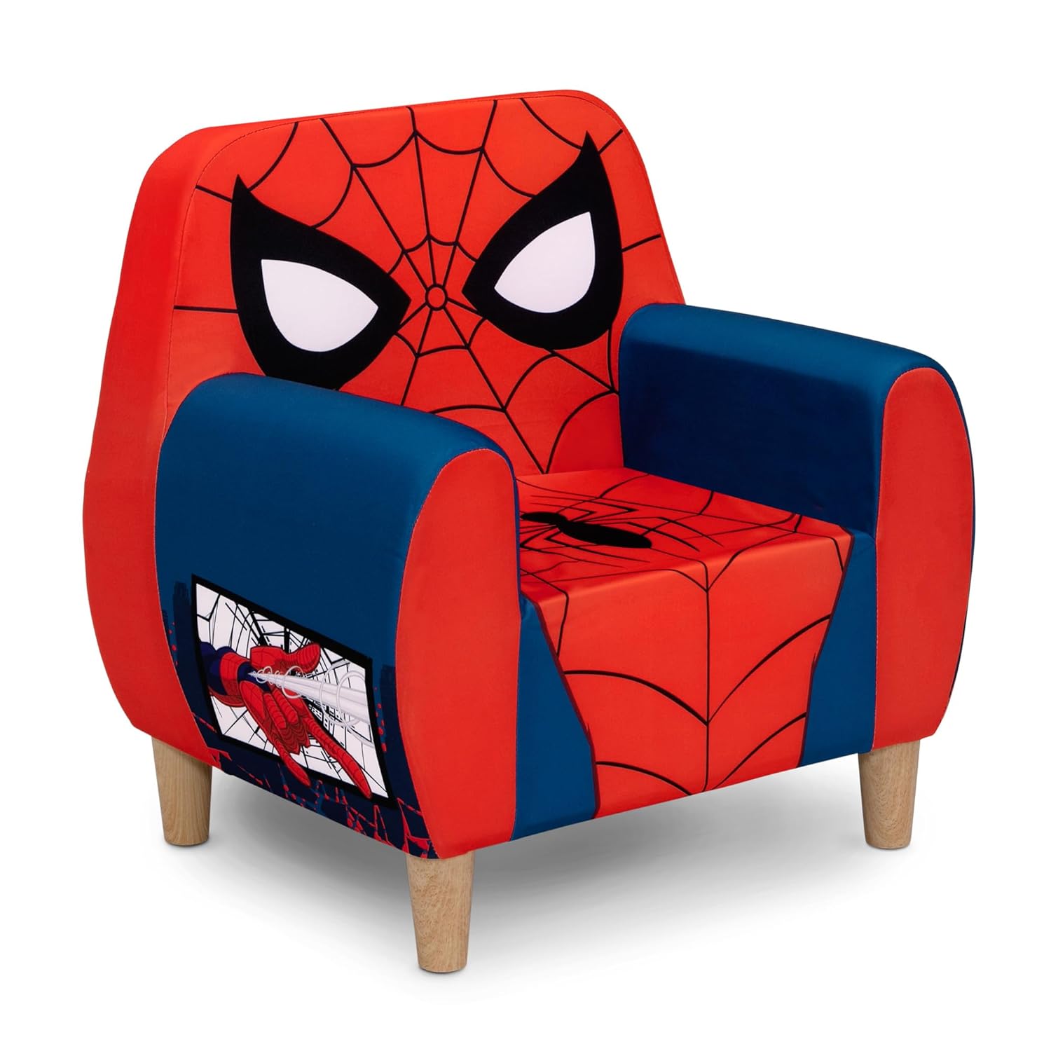 Delta Children Silla de espuma Marvel Spider Man para niños, color rojo