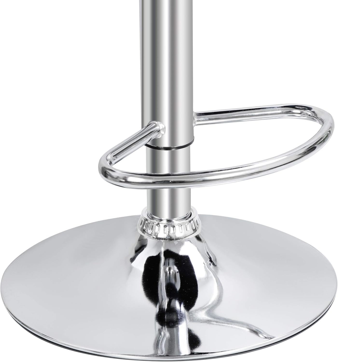 ZENY Juego de 4 taburetes de bar giratorios ajustables, modernos taburetes de bar de cocina de piel sintética, taburete de bar con respaldo cuadrado