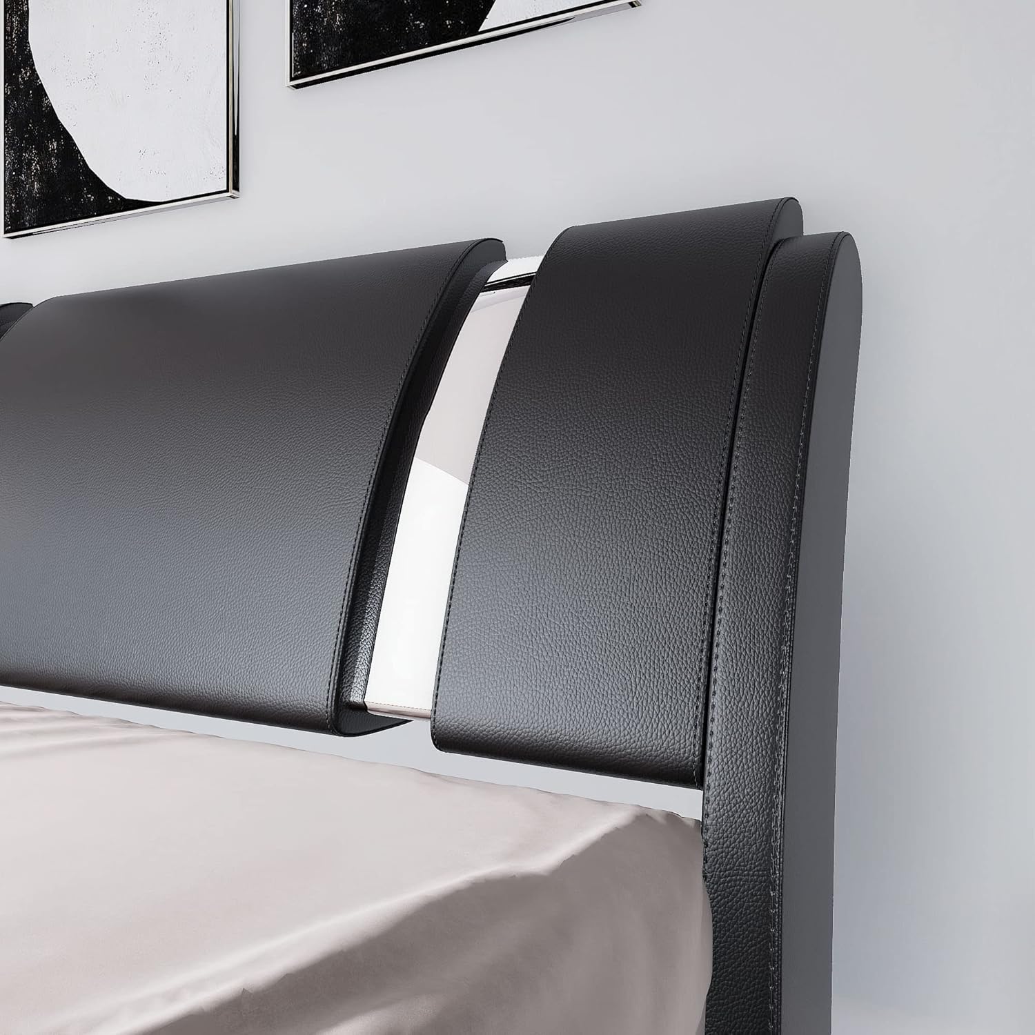 Cama Moderna king size color negro