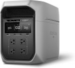 EF ECOFLOW Estación de energía portátil DELTA 3 Max Plus, batería LiFePO4 de 2048 Wh, generador solar (panel solar opcional), salida máxima de 3000 W, recarga rápida del 0–80% en 64 minutos, respaldo