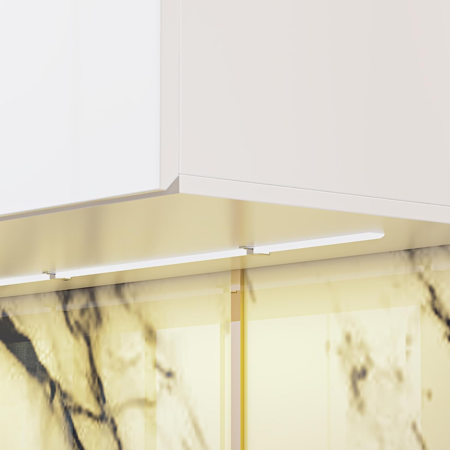Soporte de TV LED flotante para televisores de hasta 70 pulgadas, consola multimedia de madera montada en la pared con superficie brillante y luces LED, centro de entretenimiento moderno con 3 cajones para sala de estar, dormitorio, color blanco