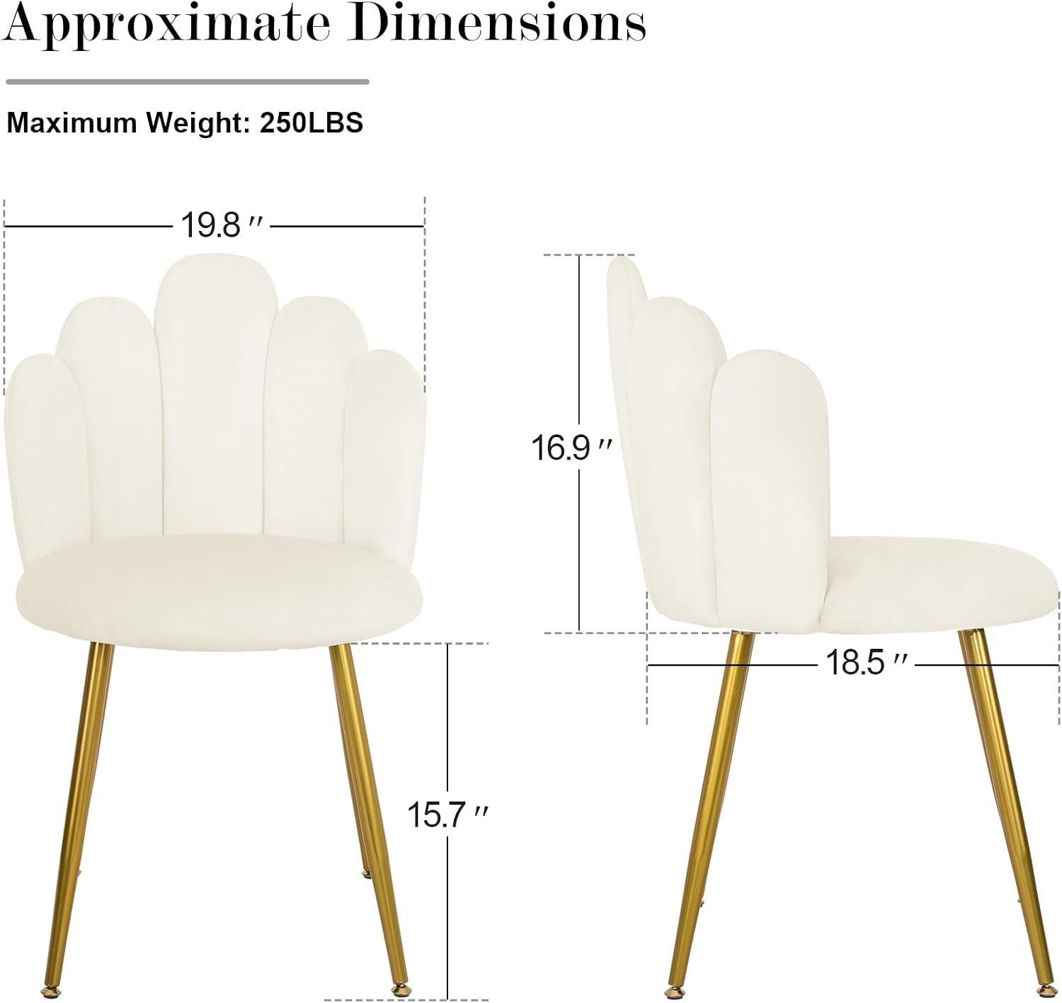 Silla de tocador para sala de maquillaje, silla decorativa moderna de mediados de siglo para sala de estar, dormitorio, silla de maquillaje con soporte trasero, silla de terciopelo con patas