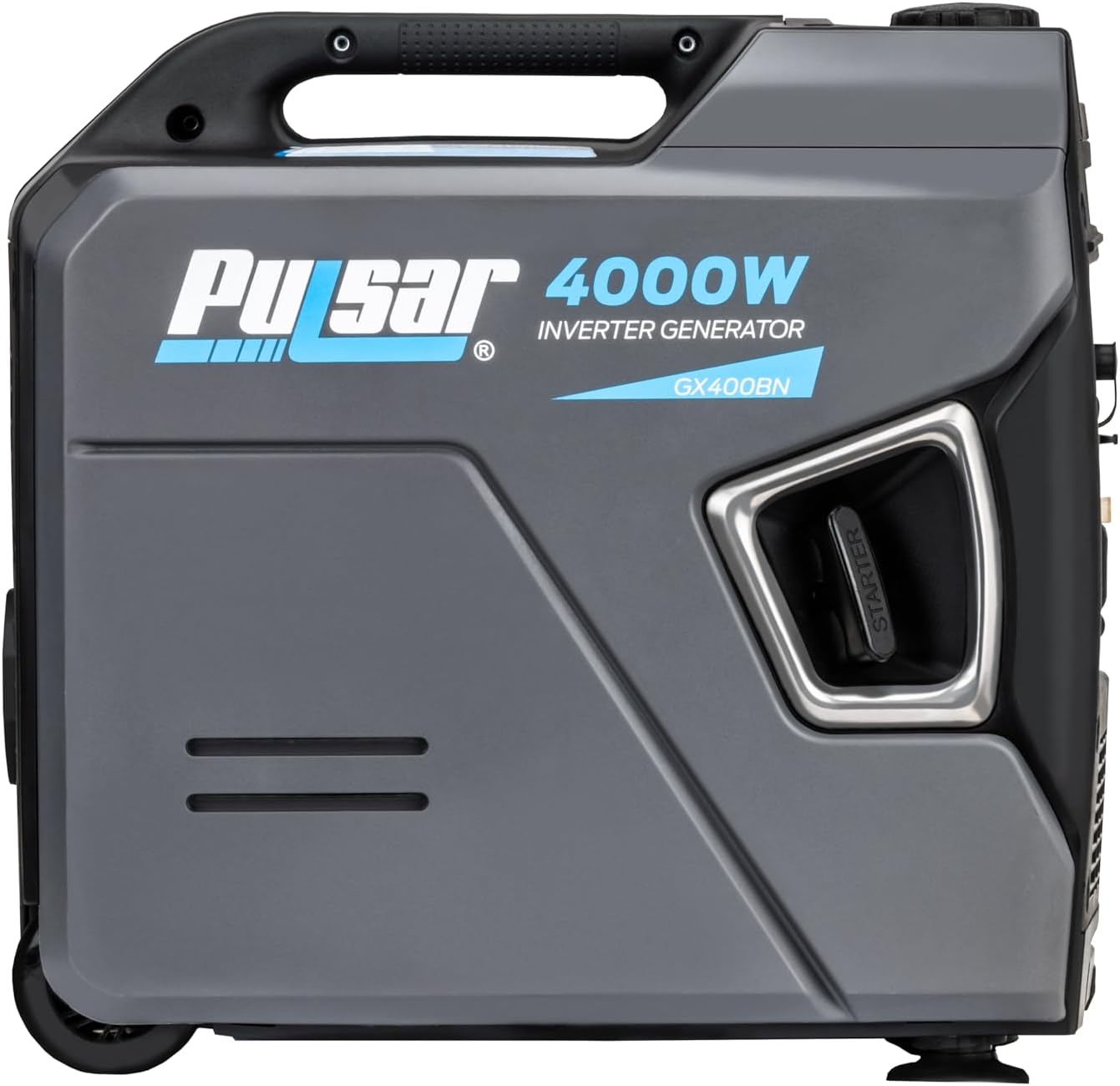 Pulsar de Gas y Gasolina, generador portátil de 4000 vatios ultrasilencioso de combustible dual y capacidad paralela, listo para RV, con asa y ruedas, con CO