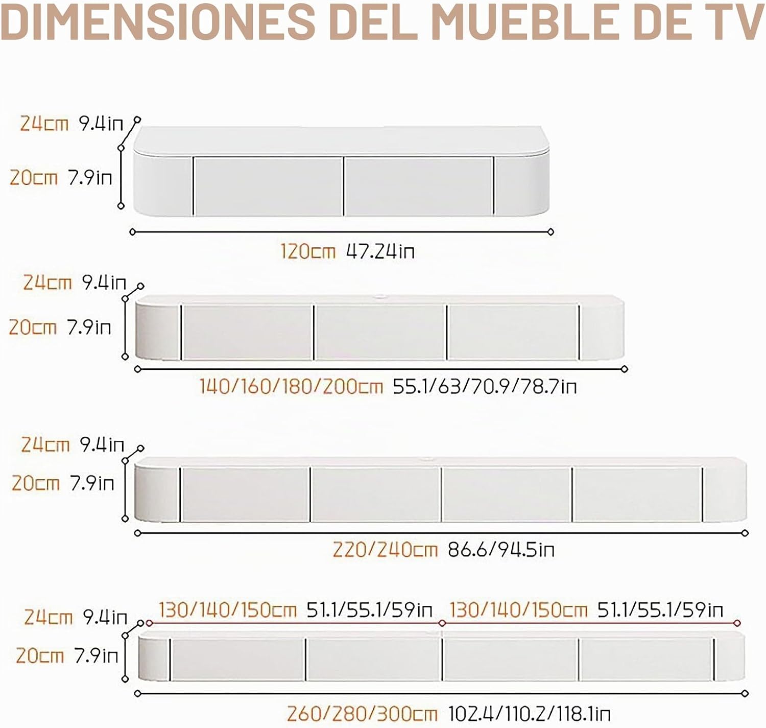 Soporte de TV flotante, consola multimedia montada en la pared con puertas, armario de TV de almacenamiento grande, soporte de TV contemporáneo de granja para sala de estar y dormitorio (blanco, 87 pulgadas)