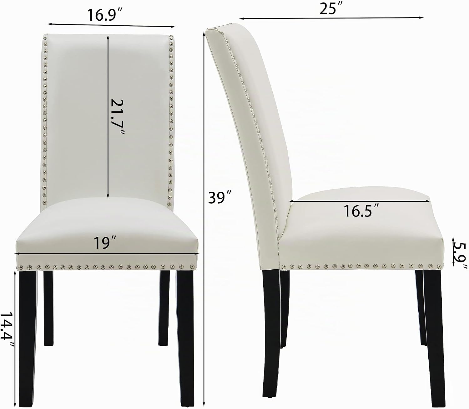 Juego de sillas de mesa de comedor de vidrio templado con 4 sillas tapizadas de cuero, mesa de cocina redonda de 48 pulgadas con tope de vidrio y 4 sillas laterales de mesa para comedor, cocina en