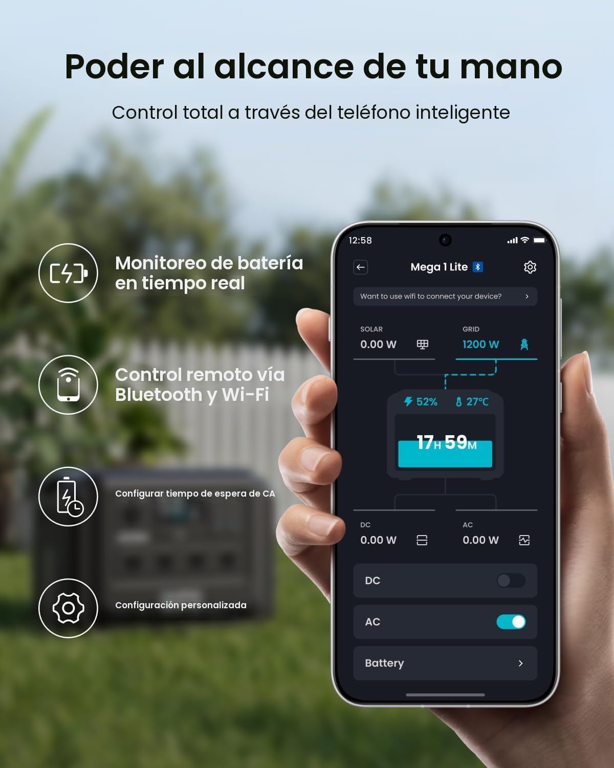OUPES Mega 1 Lite - Estación de energía portátil de 1024 Wh, 2000 W de CA (pico de 4500 W), generador solar de batería LiFePO4, 0-100% de carga de CA en 46 minutos, 140 W PD, UPS para respaldo del