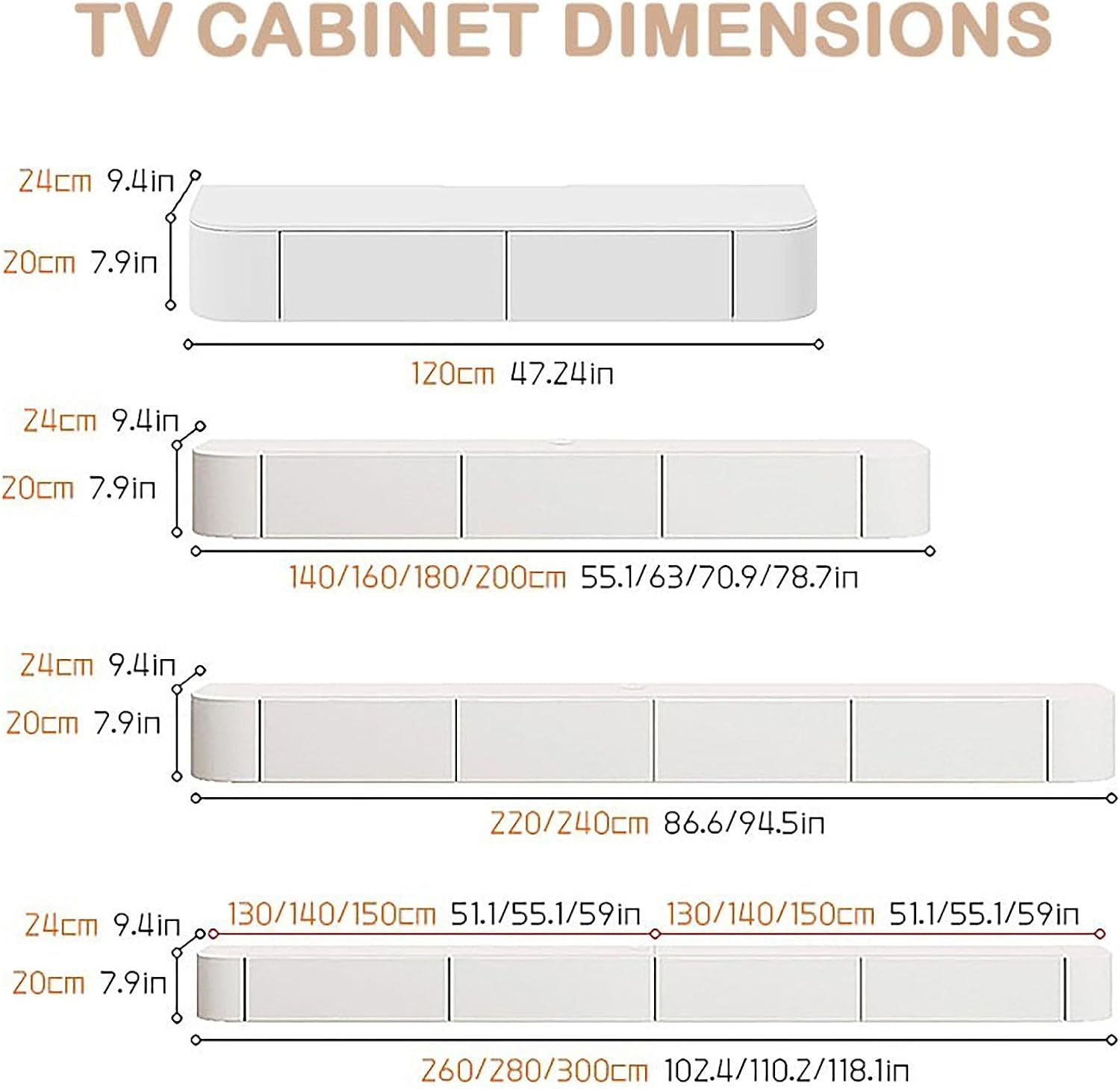 Soporte de TV flotante, consola multimedia montada en la pared con puertas, armario de TV de almacenamiento grande, soporte de TV contemporáneo de granja para sala de estar y dormitorio (blanco, 55 pulgadas)