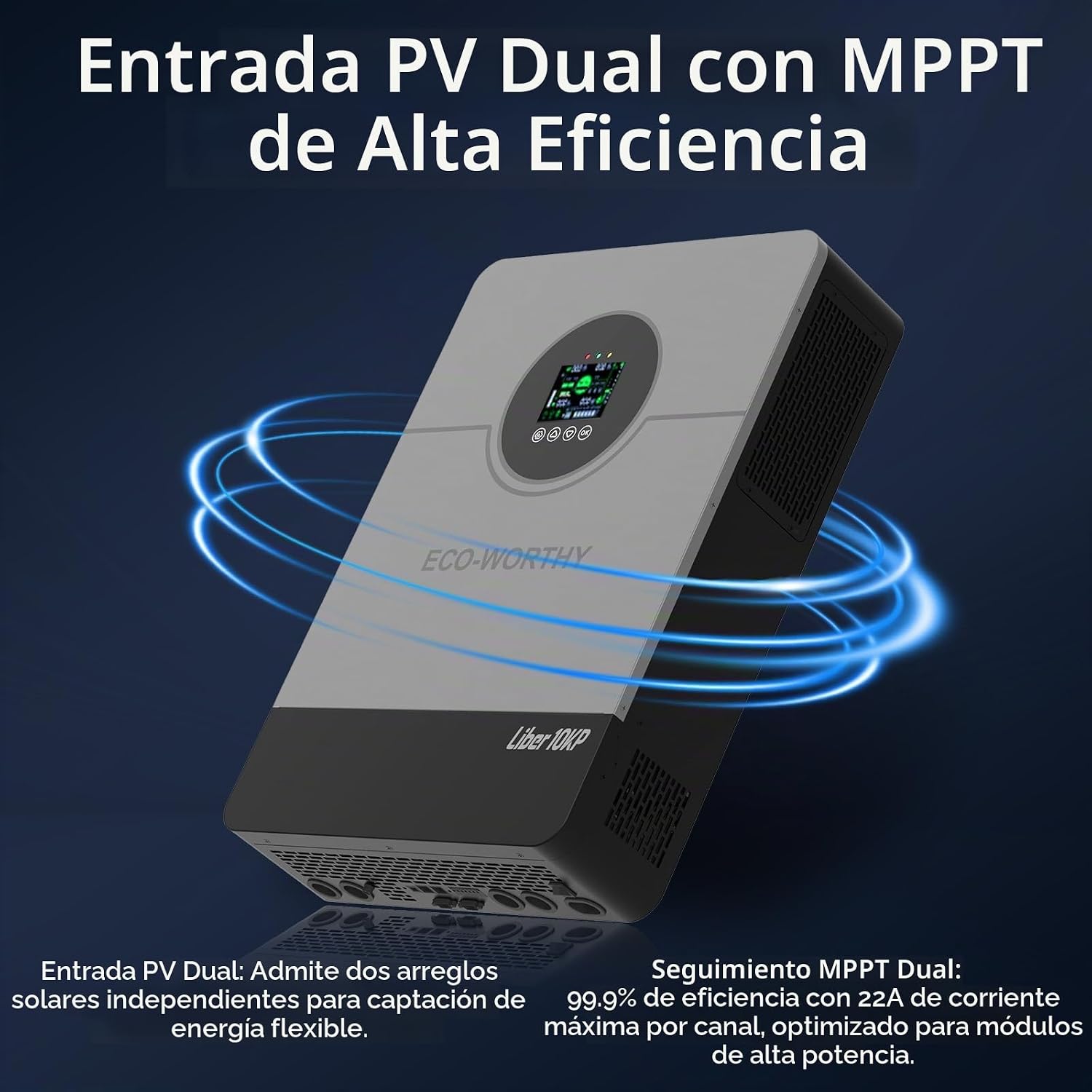 ECO-WORTHY - Estación de energía doméstica de respaldo, salida de CA de 10000 W + batería LiFePO4 de 10240 Wh, soporte de comunicación, Bluetooth y WiFi, carga rápida, para respaldo del hogar