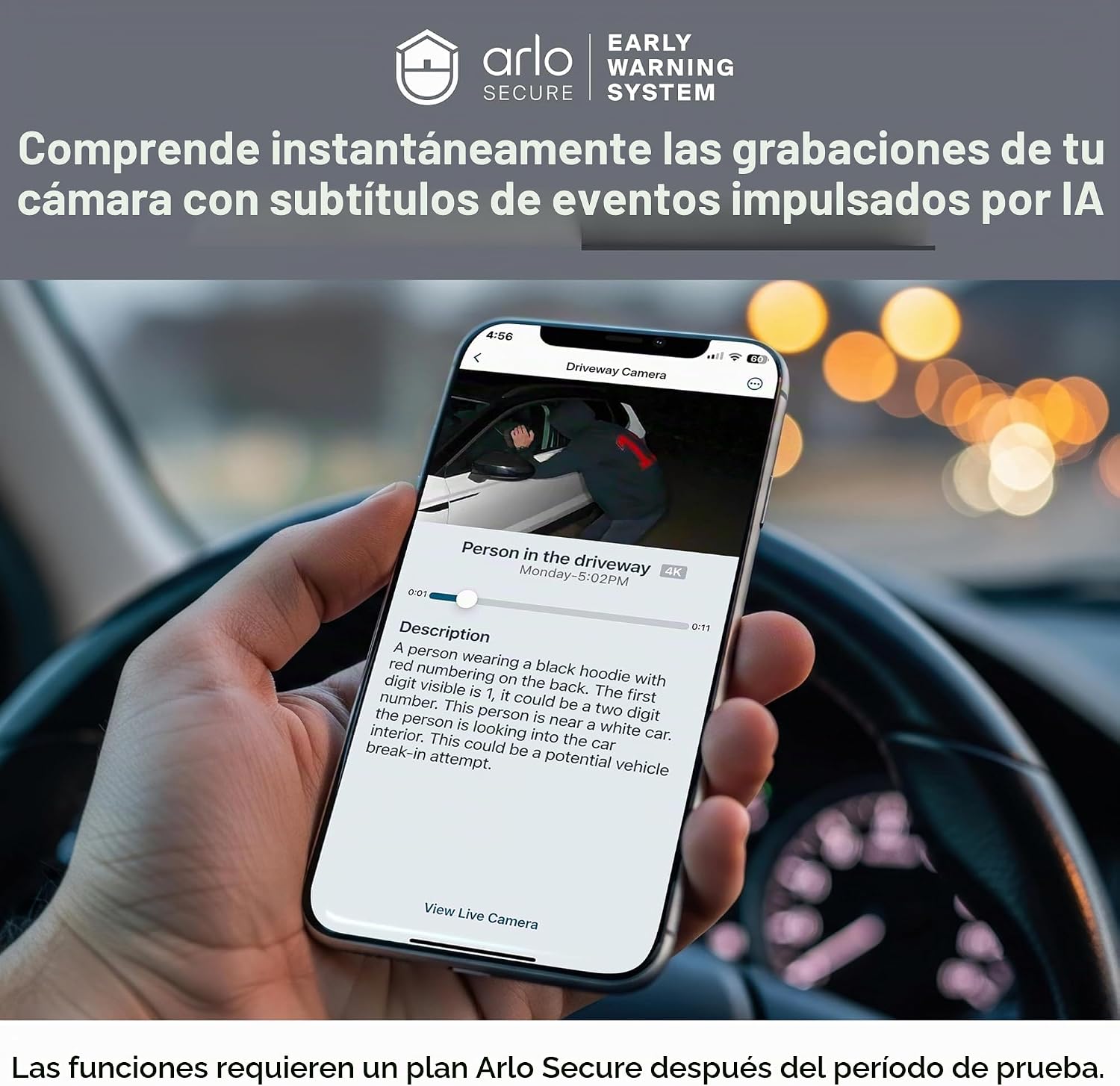 Arlo Cámara de seguridad ultra inalámbrica 4K HDR (3ª generación) - 4-Cam +